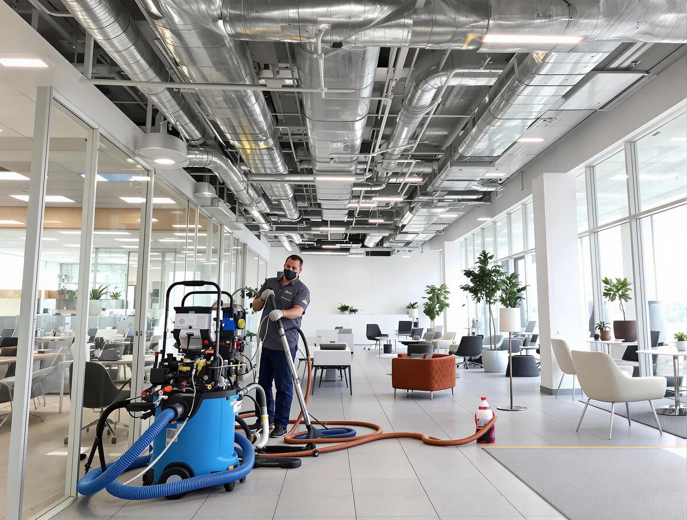 North Decatur Air Duct Cleaning team conducting comprehensive commercial duct cleaning at a business location in North Decatur