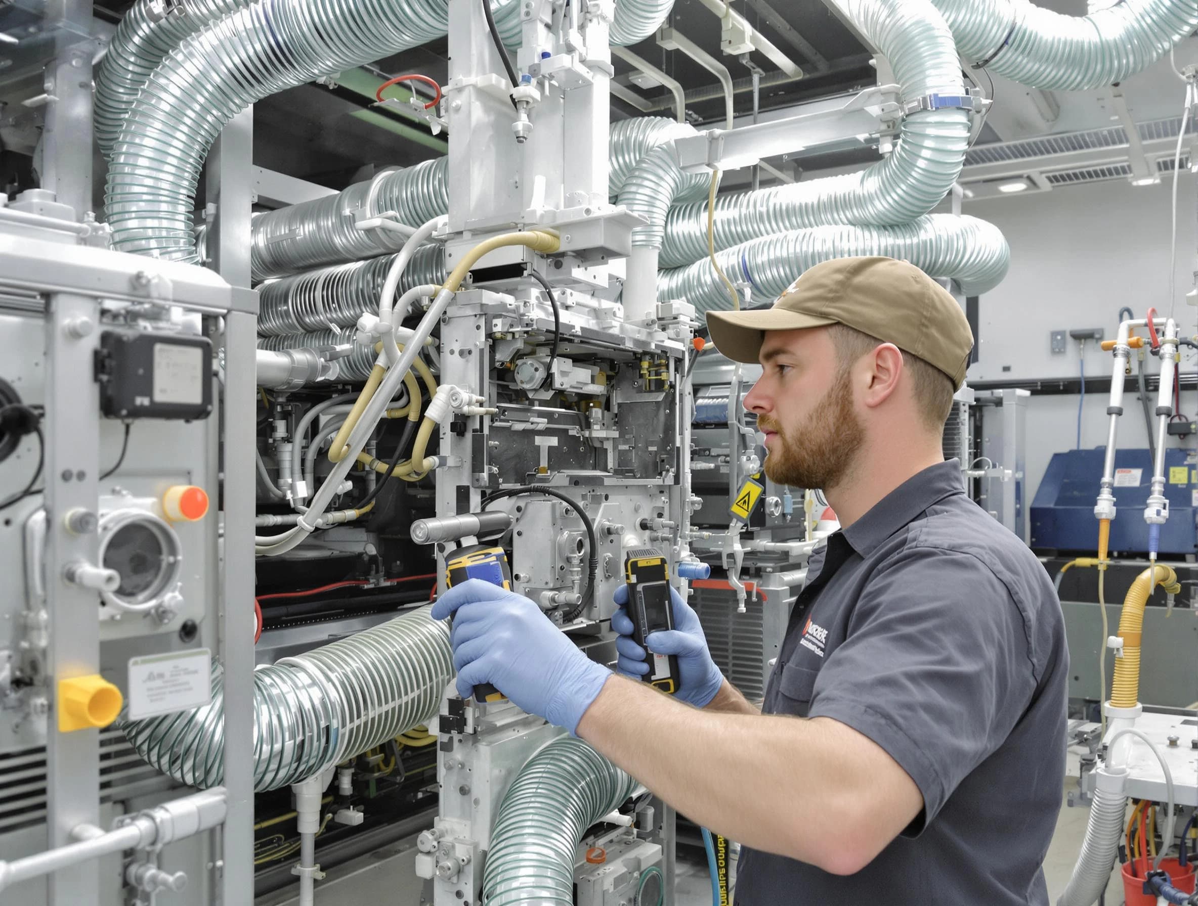 North Decatur Air Duct Cleaning technician performing precision commercial coil cleaning at a business facility in North Decatur