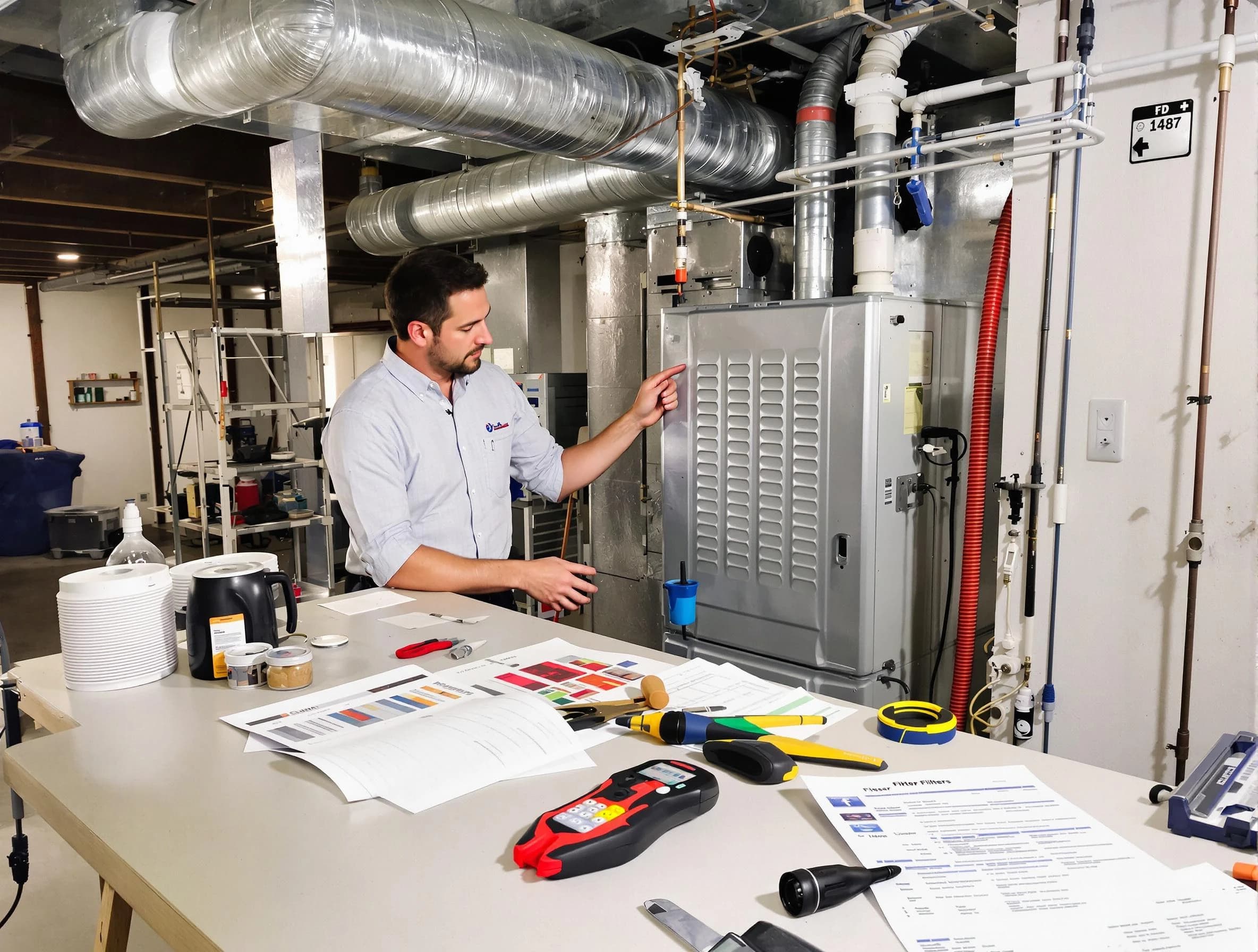 North Decatur Air Duct Cleaning inspector conducting detailed filter system evaluation using professional diagnostic tools in North Decatur