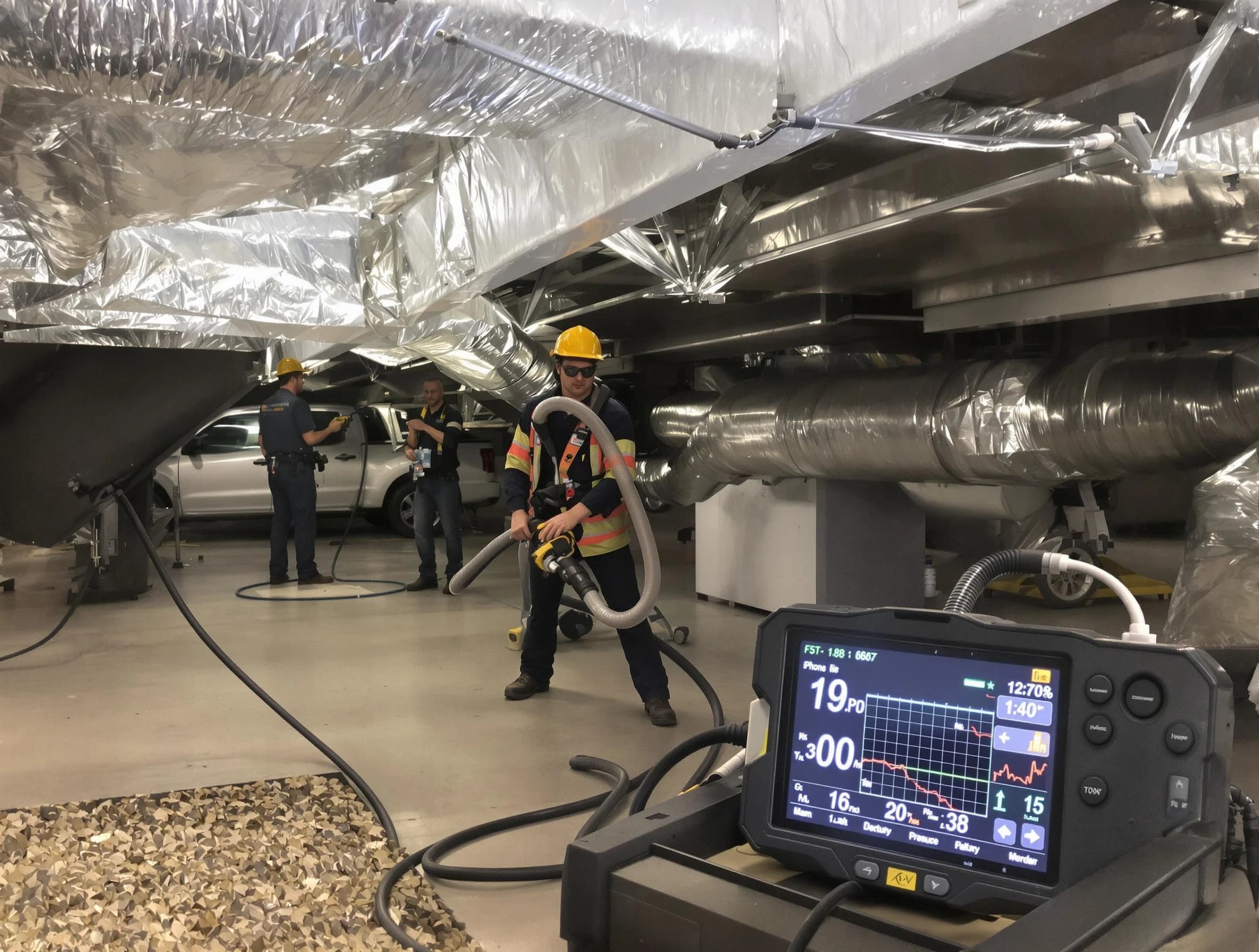 Professional negative pressure duct cleaning by North Decatur Air Duct Cleaning in North Decatur